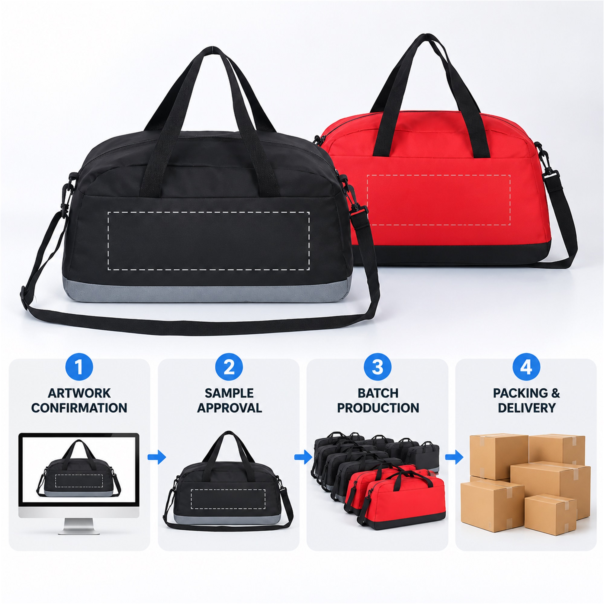 Custom Dense Oxford Shell-Shaped Gym, Yoga And Travel Duffel Bag custom logo option