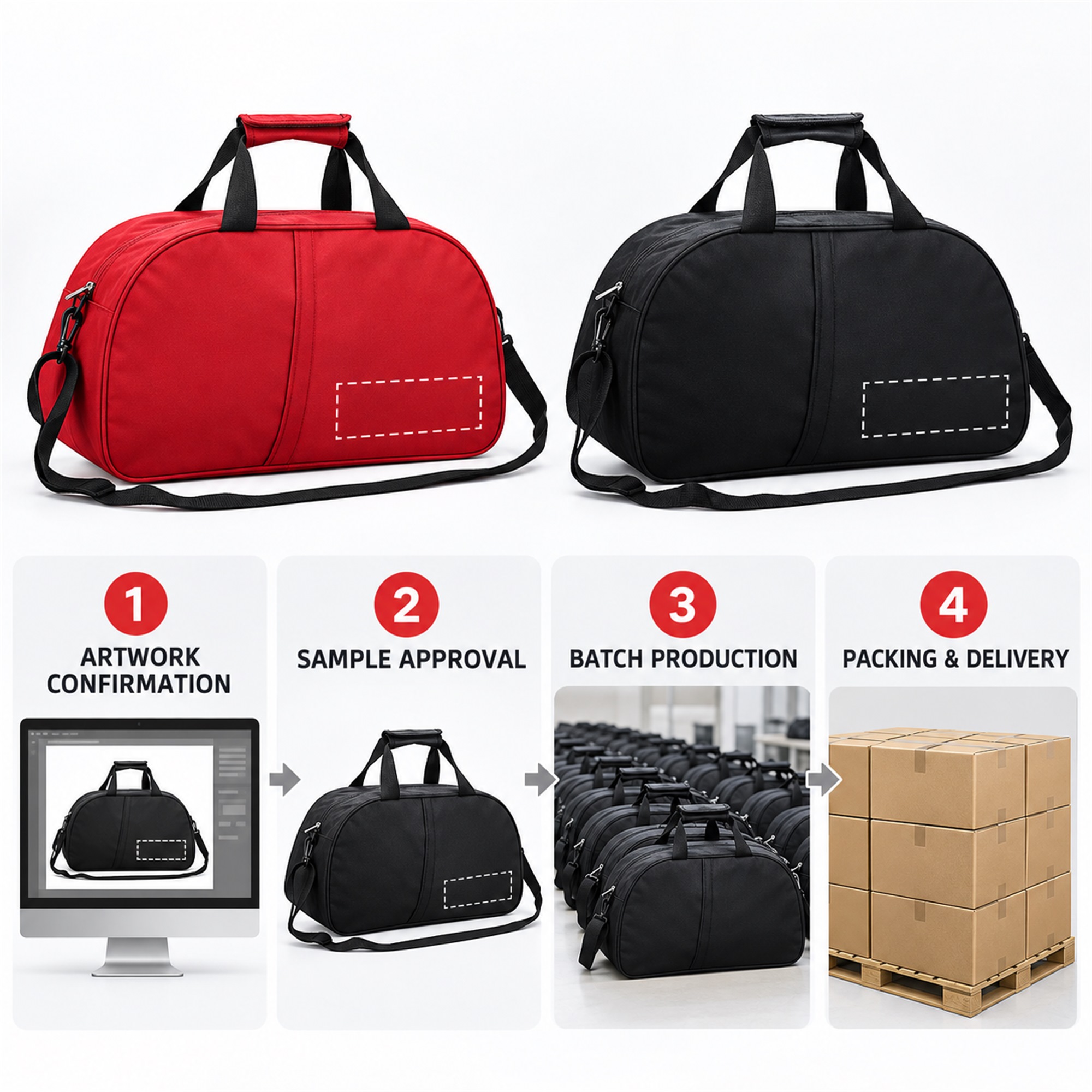 Custom Oxford Rounded Gym, Taekwondo And Travel Duffel Bag custom logo option