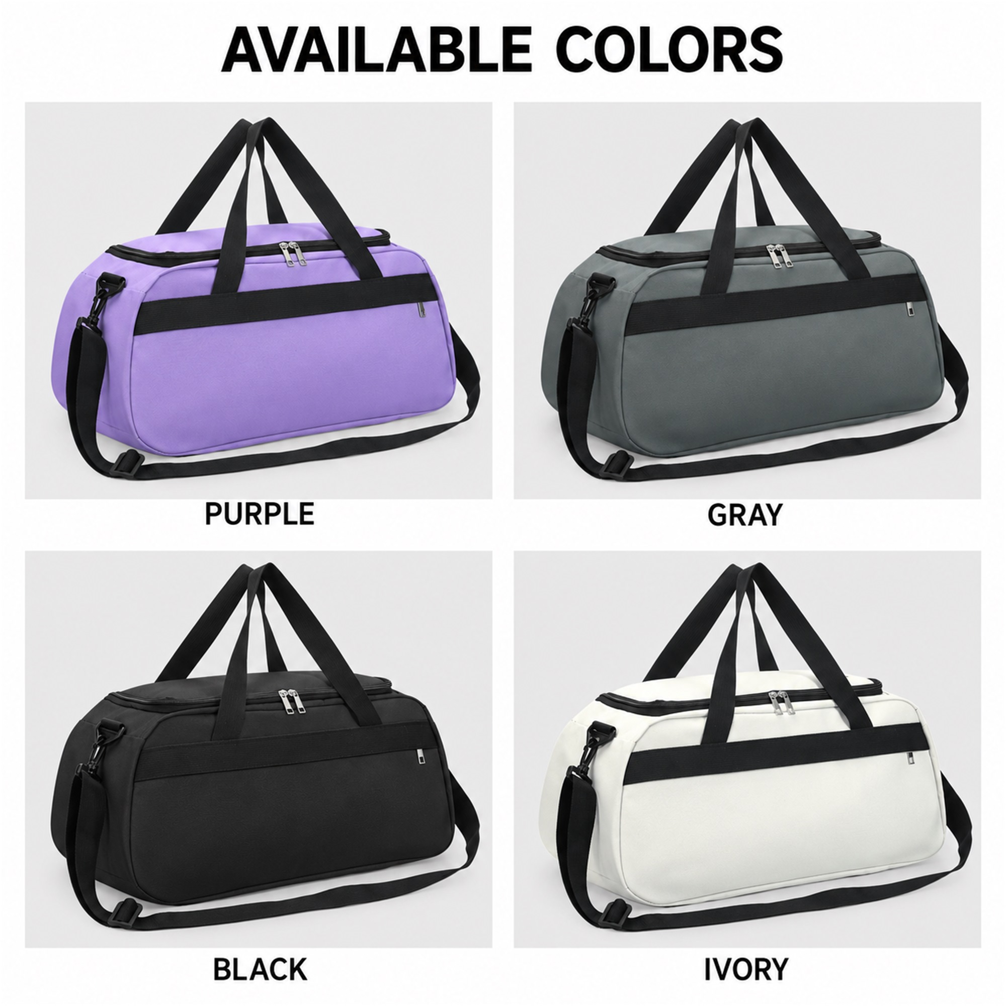 Custom High-Elastic Oxford Gym, Basketball, Soccer And Travel Duffel Bag available styles and colors