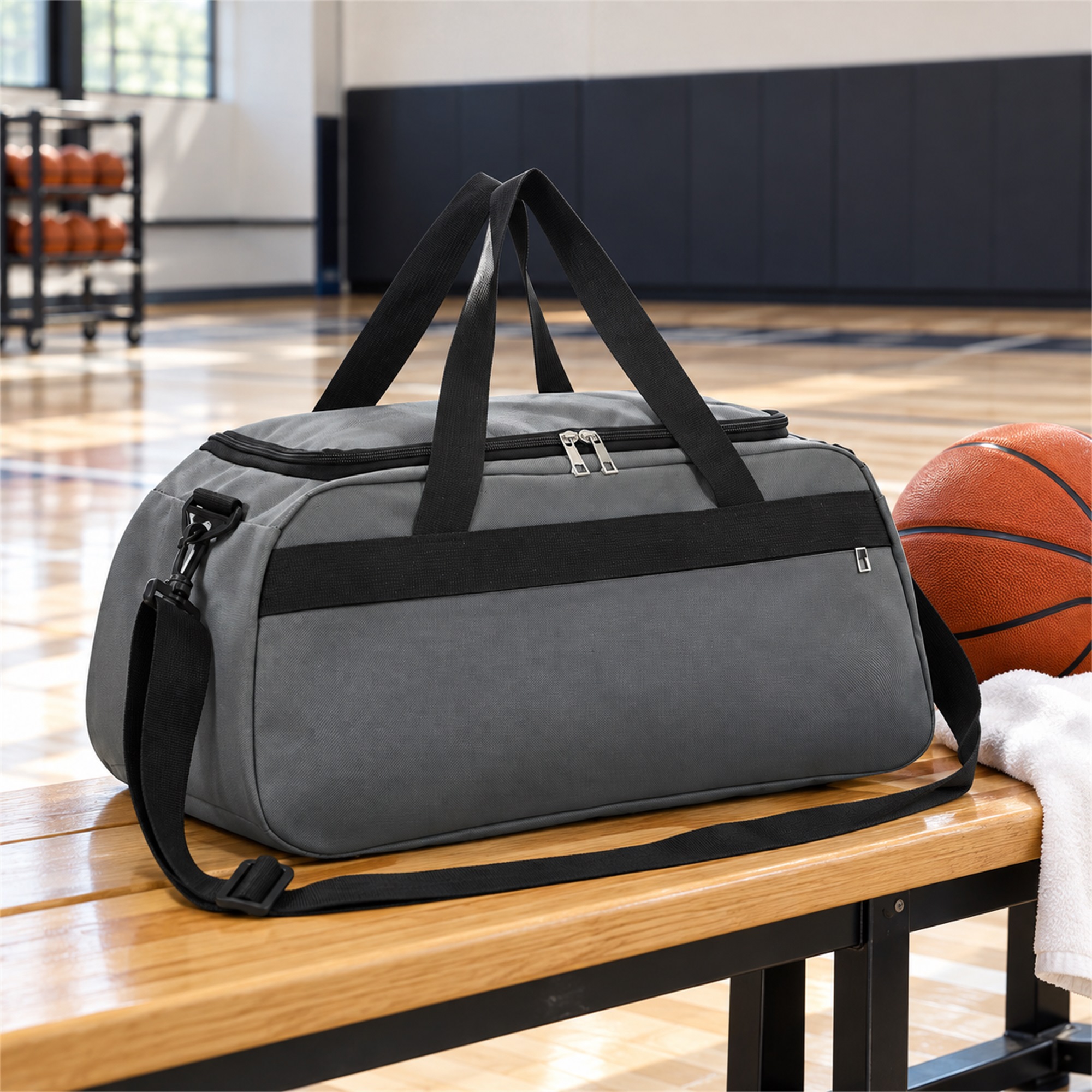 Custom High-Elastic Oxford Gym, Basketball, Soccer And Travel Duffel Bag lifestyle application