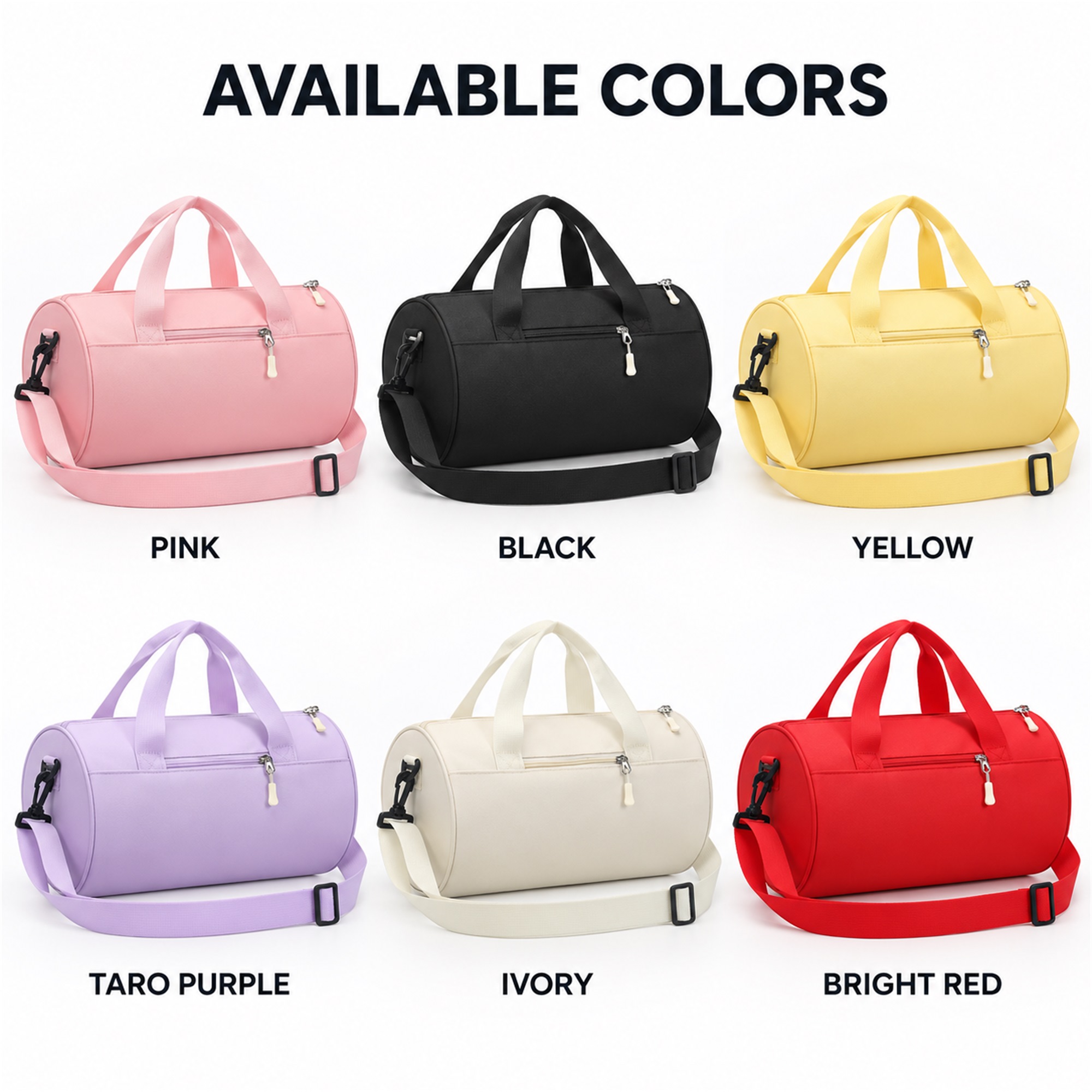 Custom Oxford Cylindrical Children'S Dance And Sports Duffel Bag available styles and colors