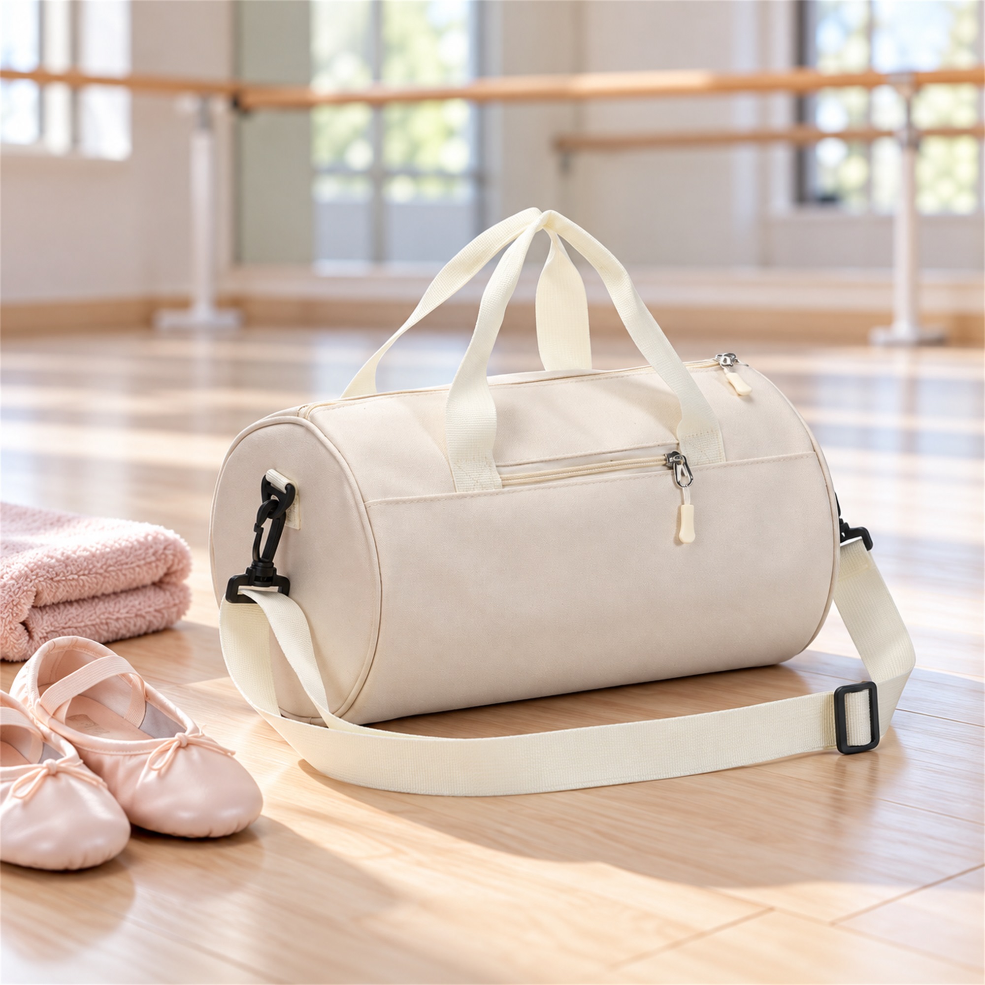 Custom Oxford Cylindrical Children'S Dance And Sports Duffel Bag lifestyle application