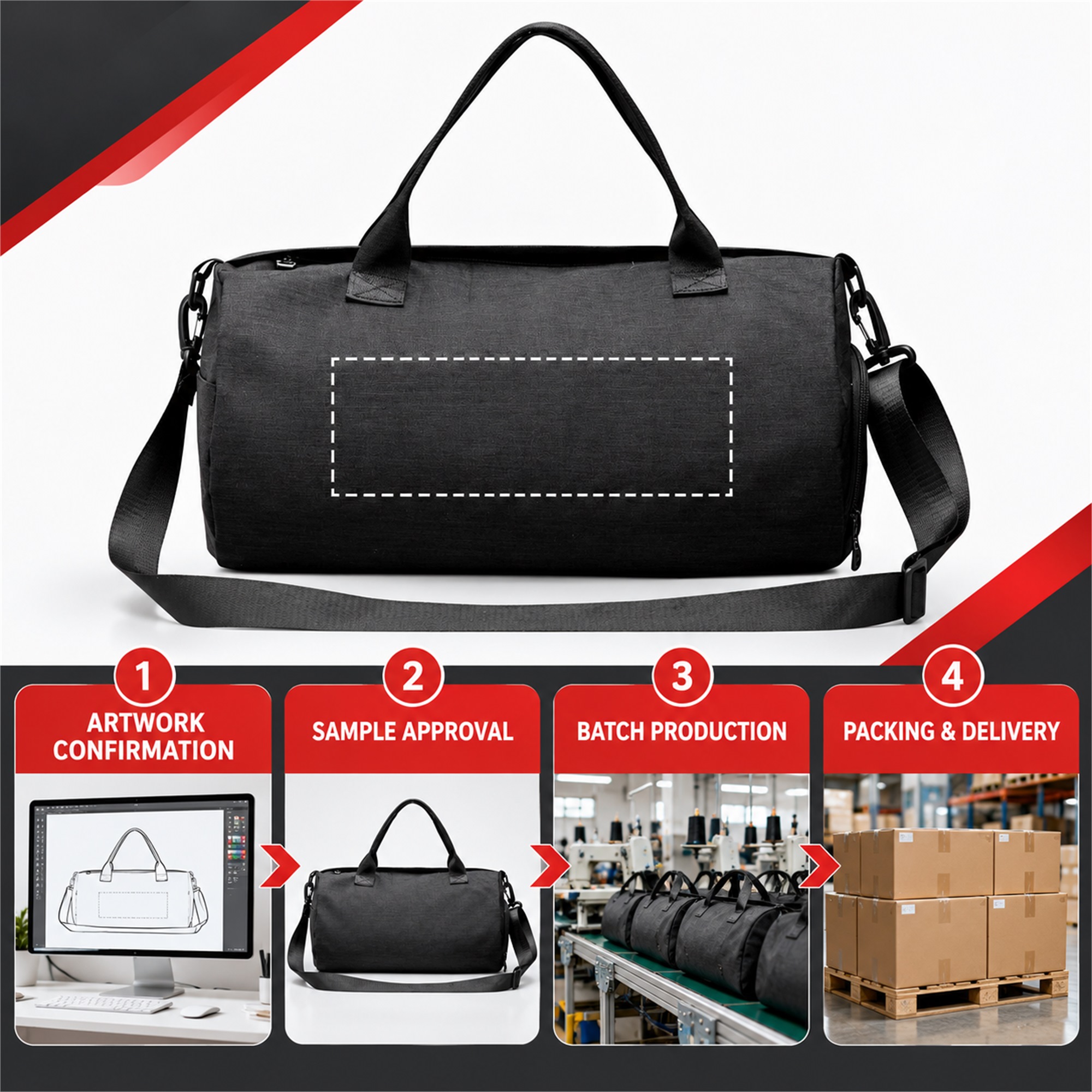 Custom Cationic Oxford Cylindrical Gym And Travel Duffel With Independent Shoe Compartment custom logo option