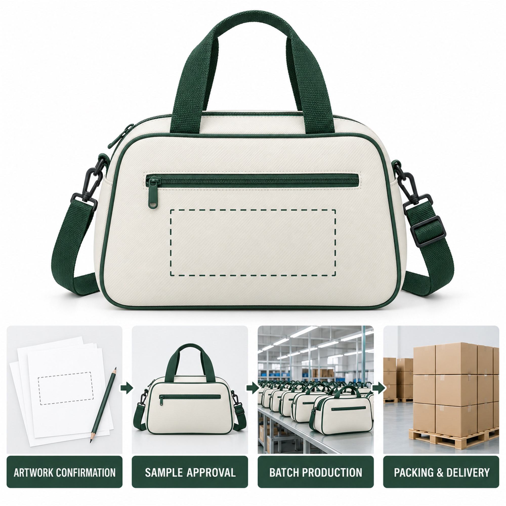 Custom Compact Diagonal-Textured Polyester Sports And Dance Shoulder Bag custom logo option