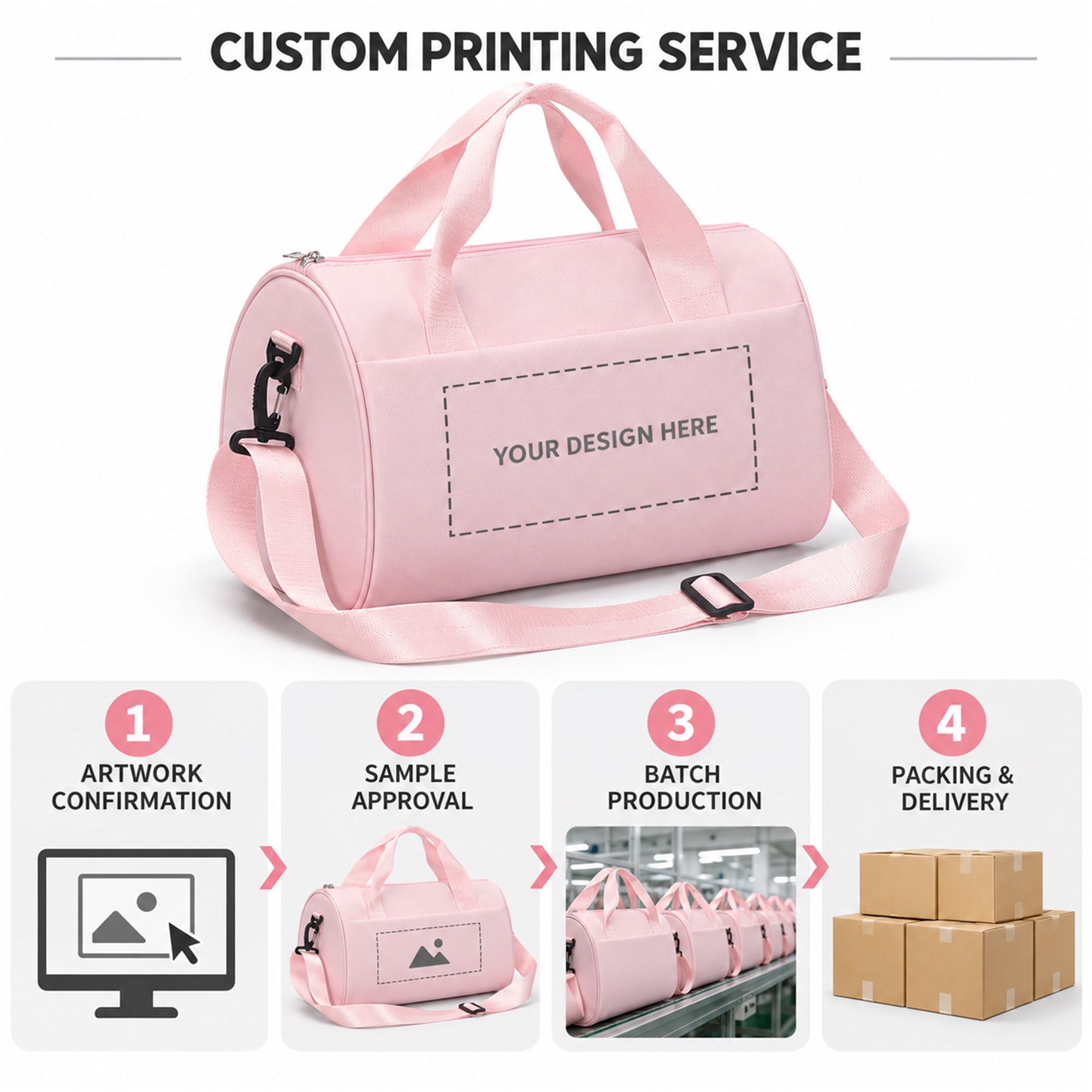 Custom Compact 900D Oxford Hand-Carry And Shoulder Dance Bag custom logo option