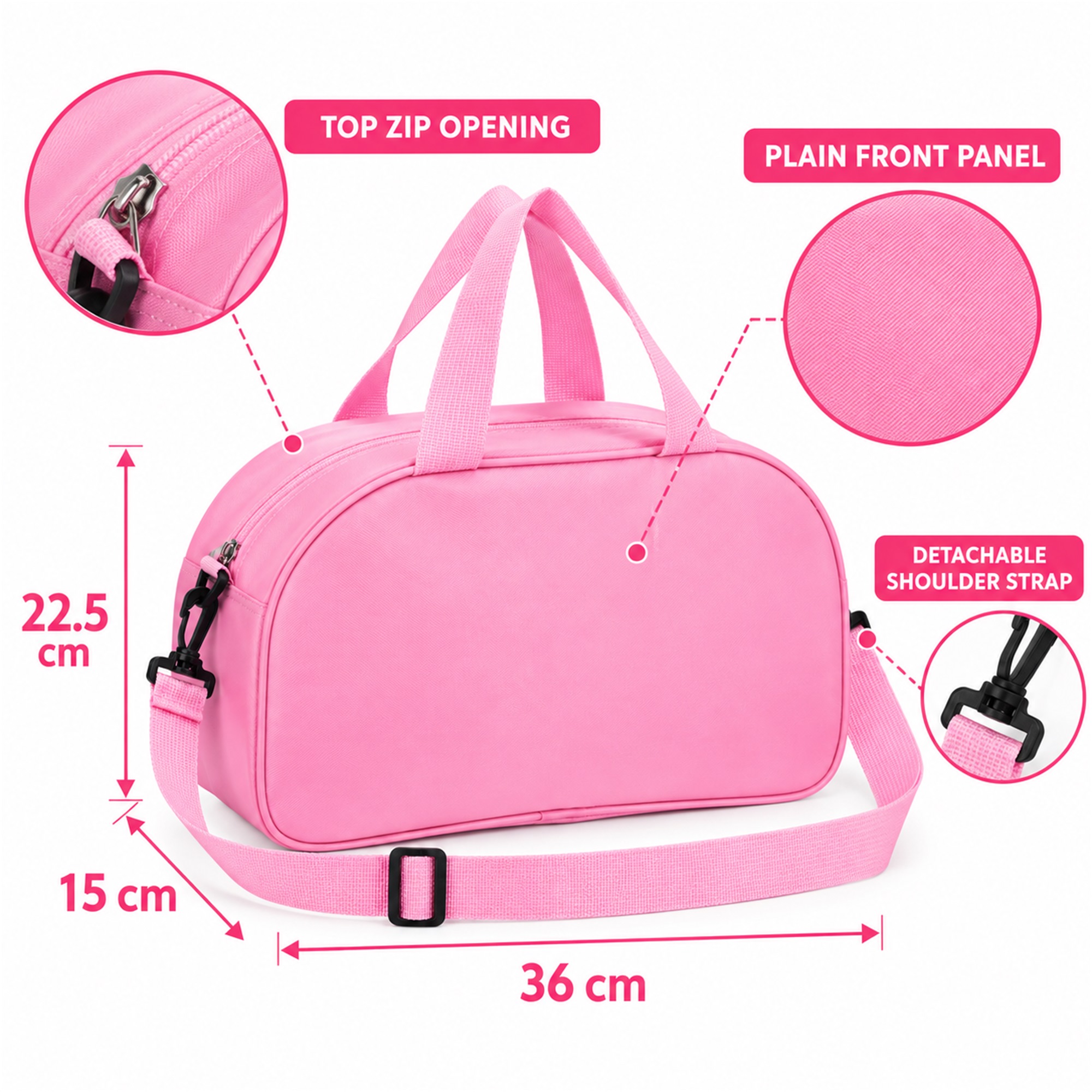 Custom Compact Nylon Children'S Dance And Travel Duffel size and structure