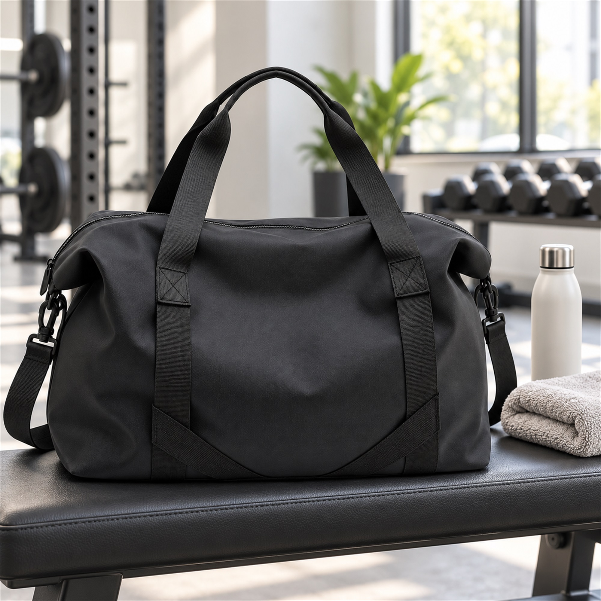 Custom Large Soft-Sided Oxford Gym, Yoga And Travel Tote-Duffel lifestyle application