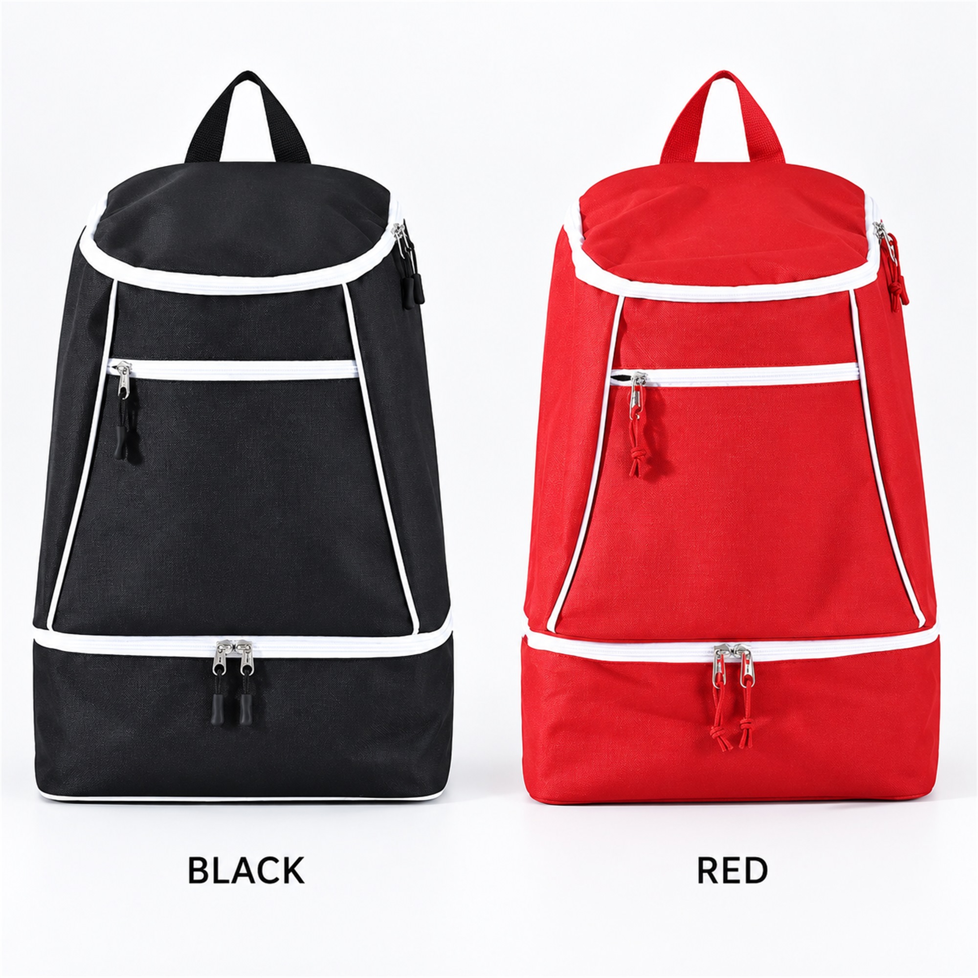 Custom Oxford Large-Capacity Travel Backpack With Front Pocket And Separate Bottom Compartment available styles and colors