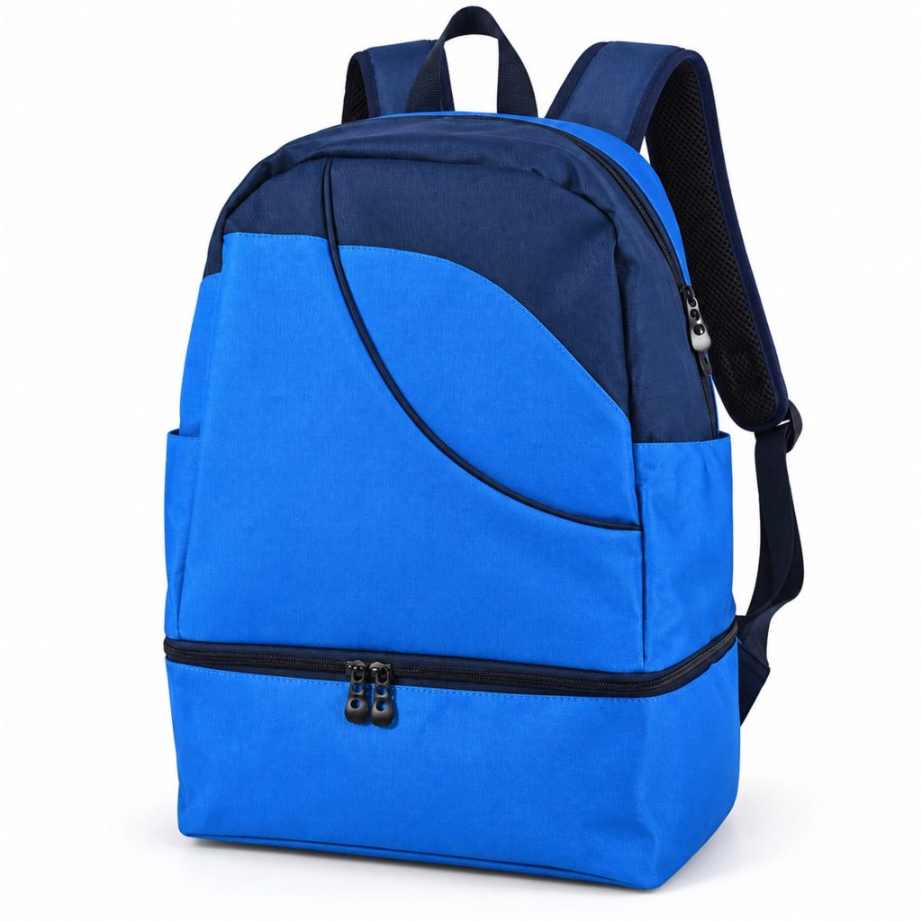 Custom Oxford Swimming And Fitness Backpack With Separate Bottom Compartment front product view