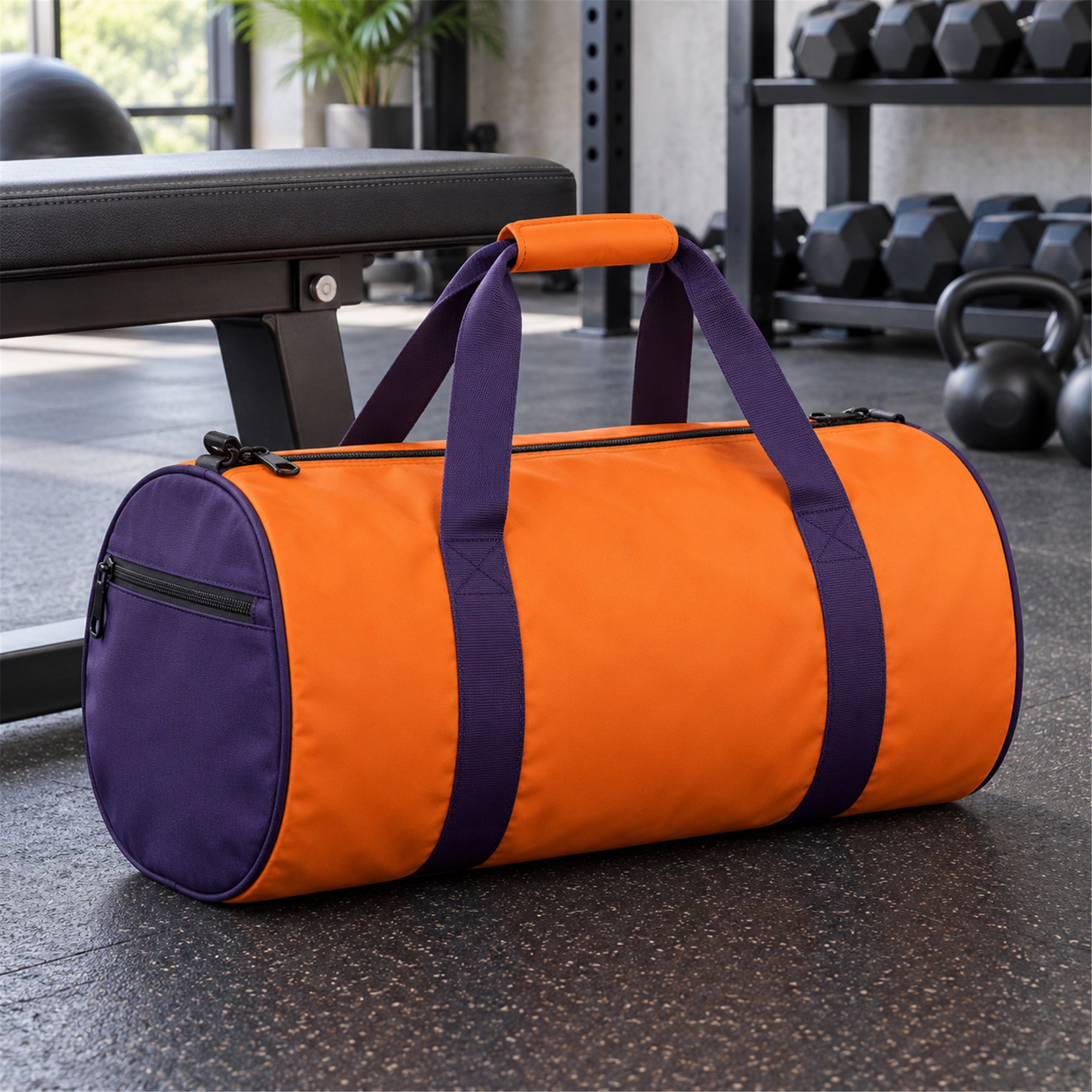Orange And Purple Barrel Gym And Travel Duffel lifestyle application