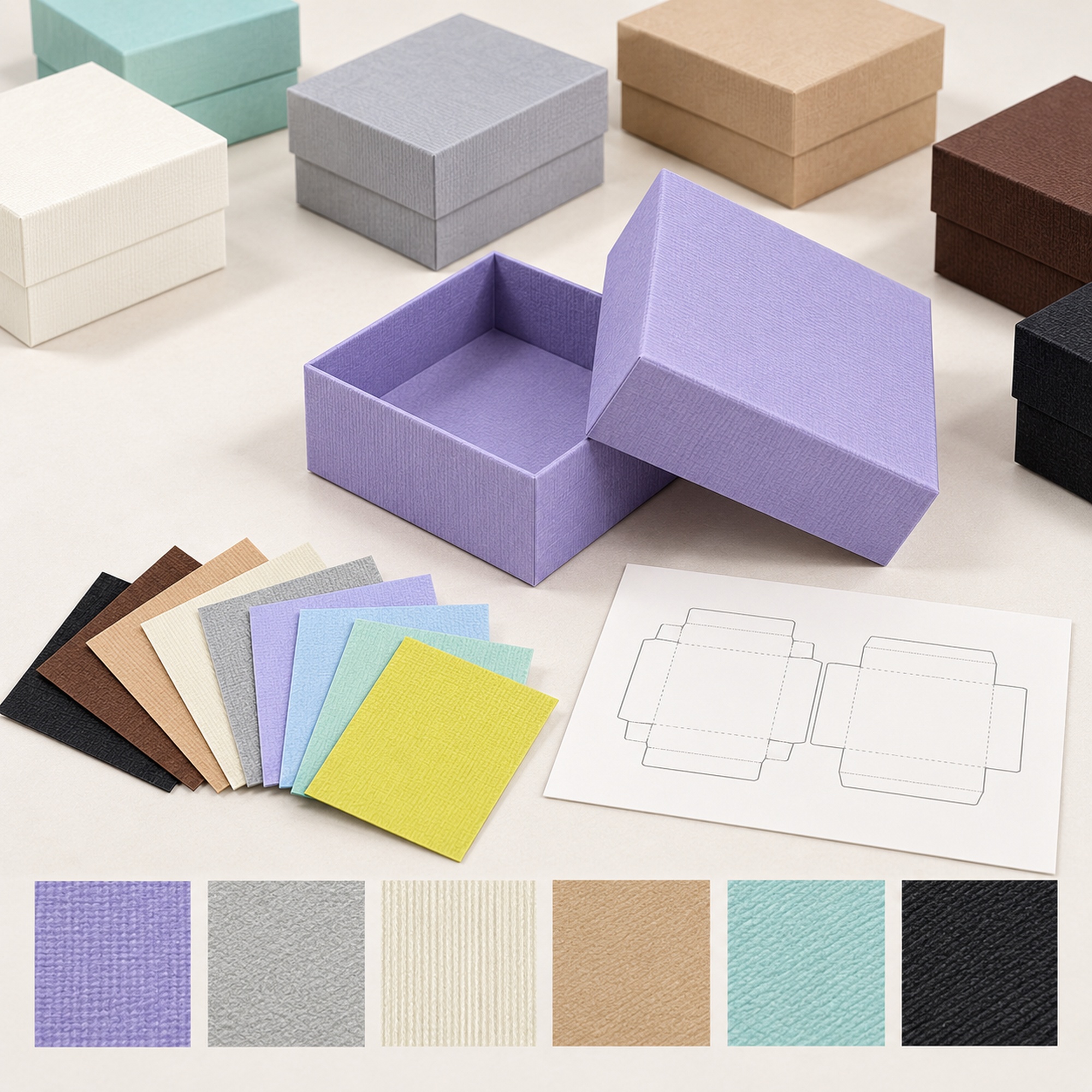 Custom branding options for fine-texture lift-off lid jewelry box