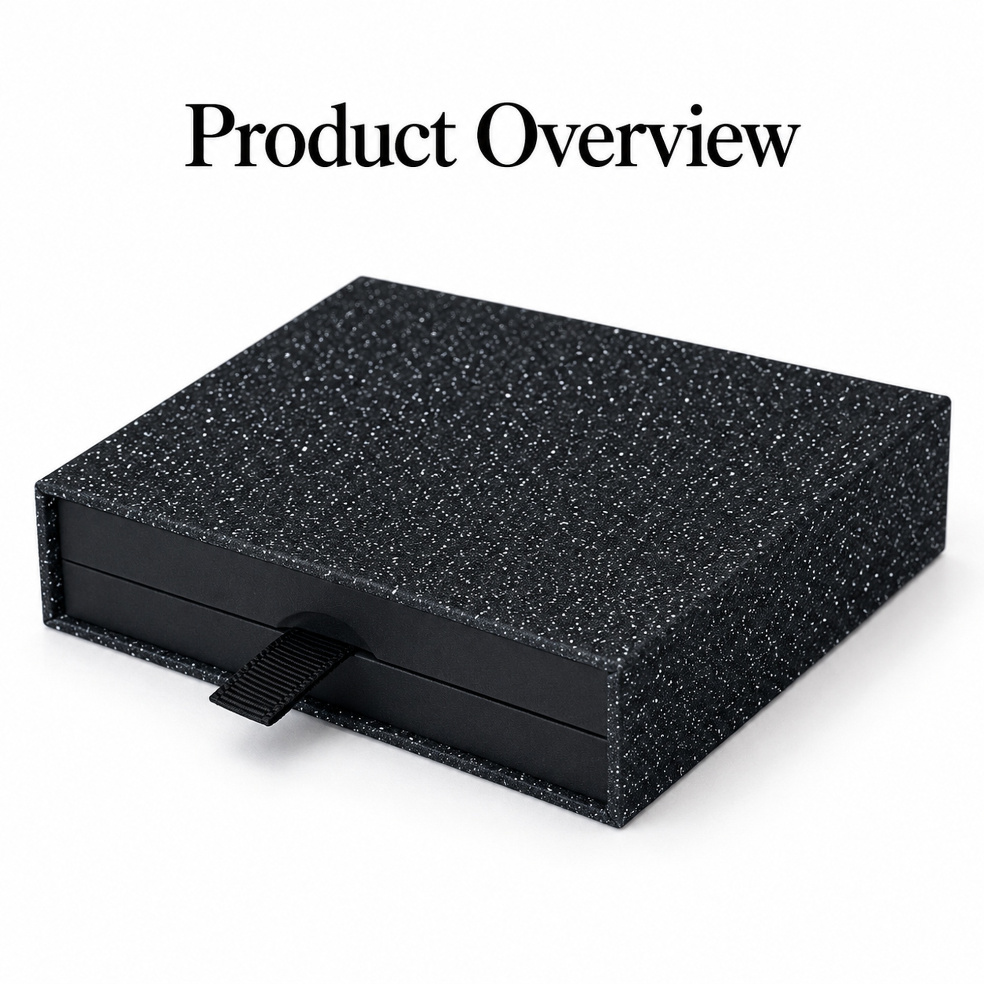 Custom branding options for sparkle-finish drawer jewelry box