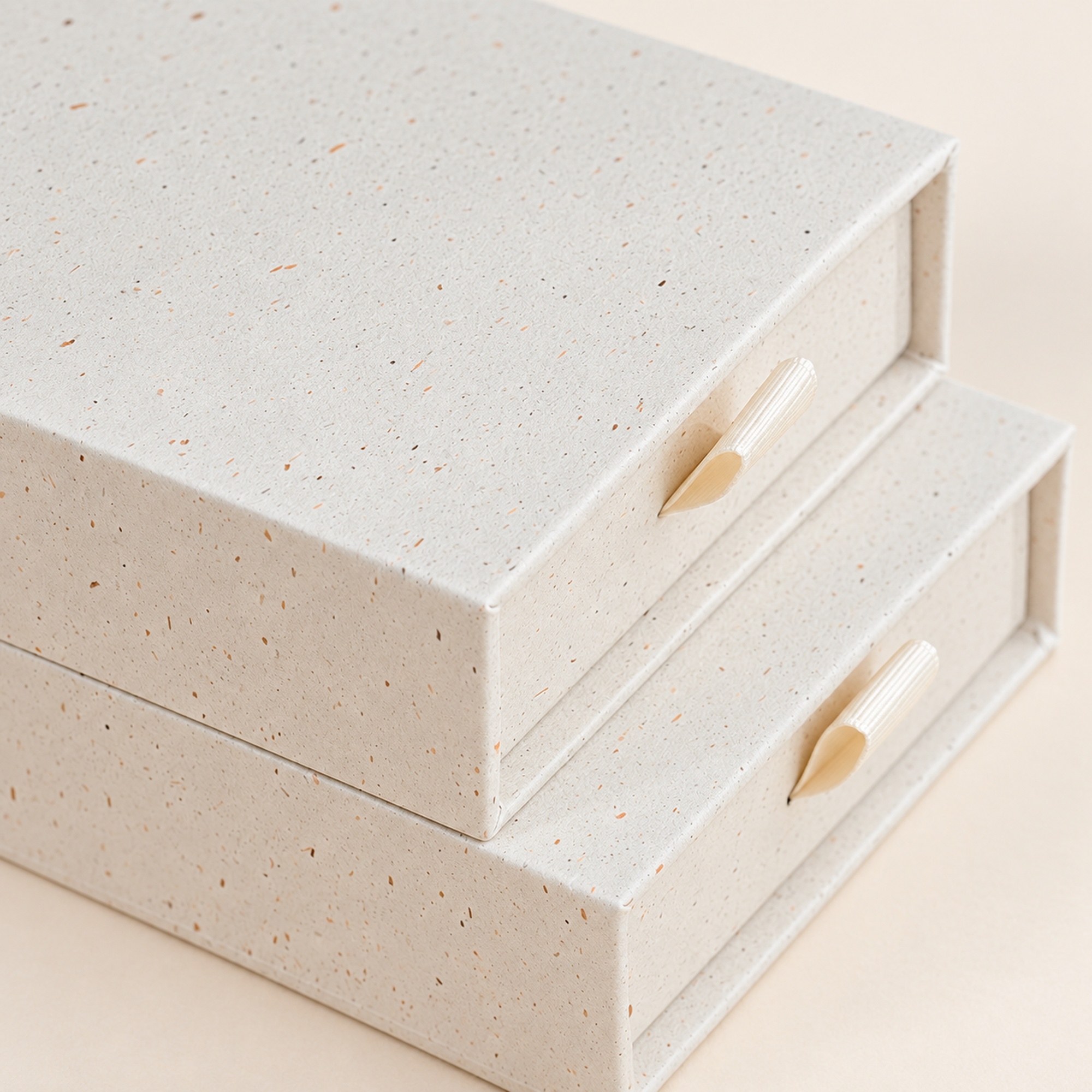 Wholesale speckled drawer jewelry packaging box visible design details