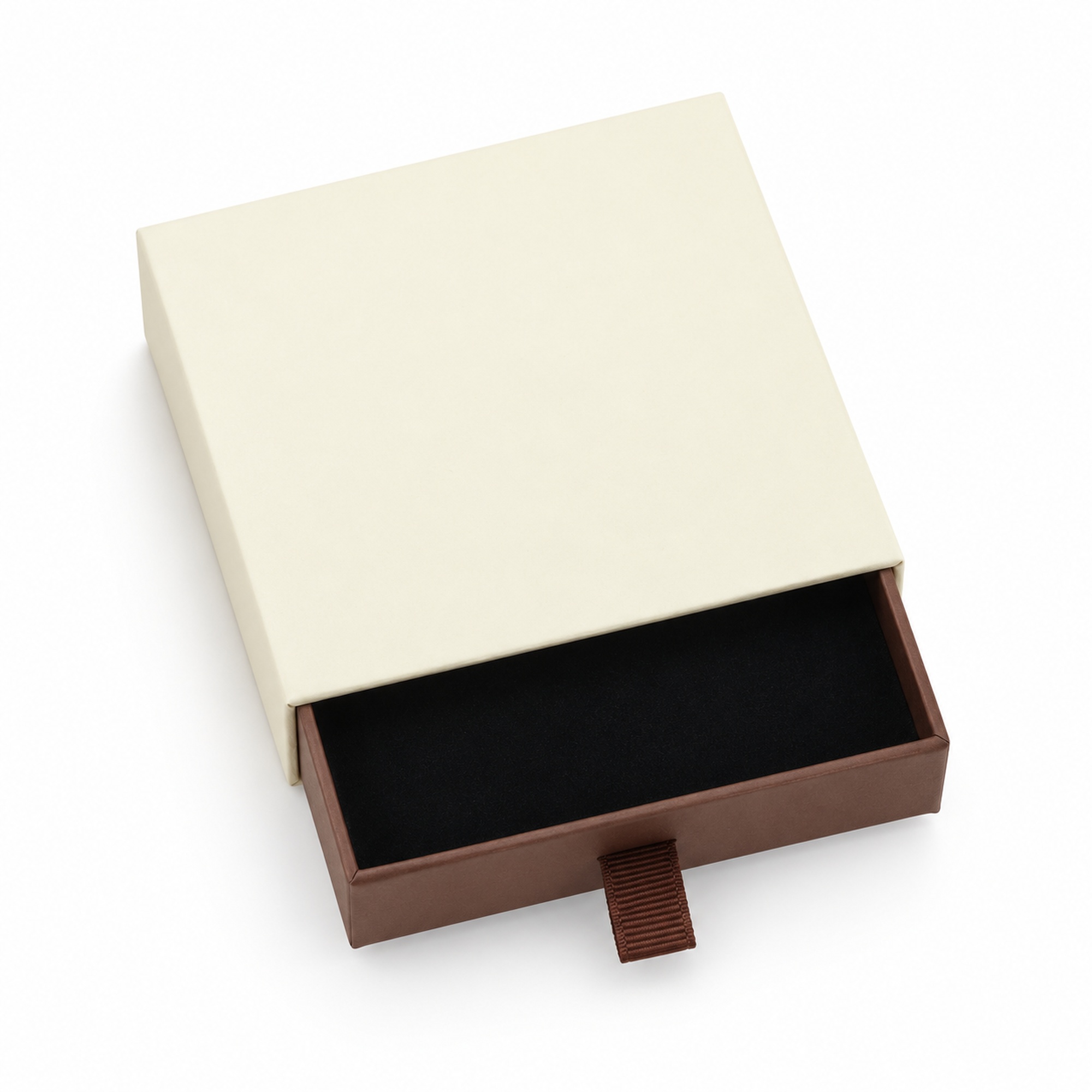 Cream and Brown Drawer Jewelry Box featured product view