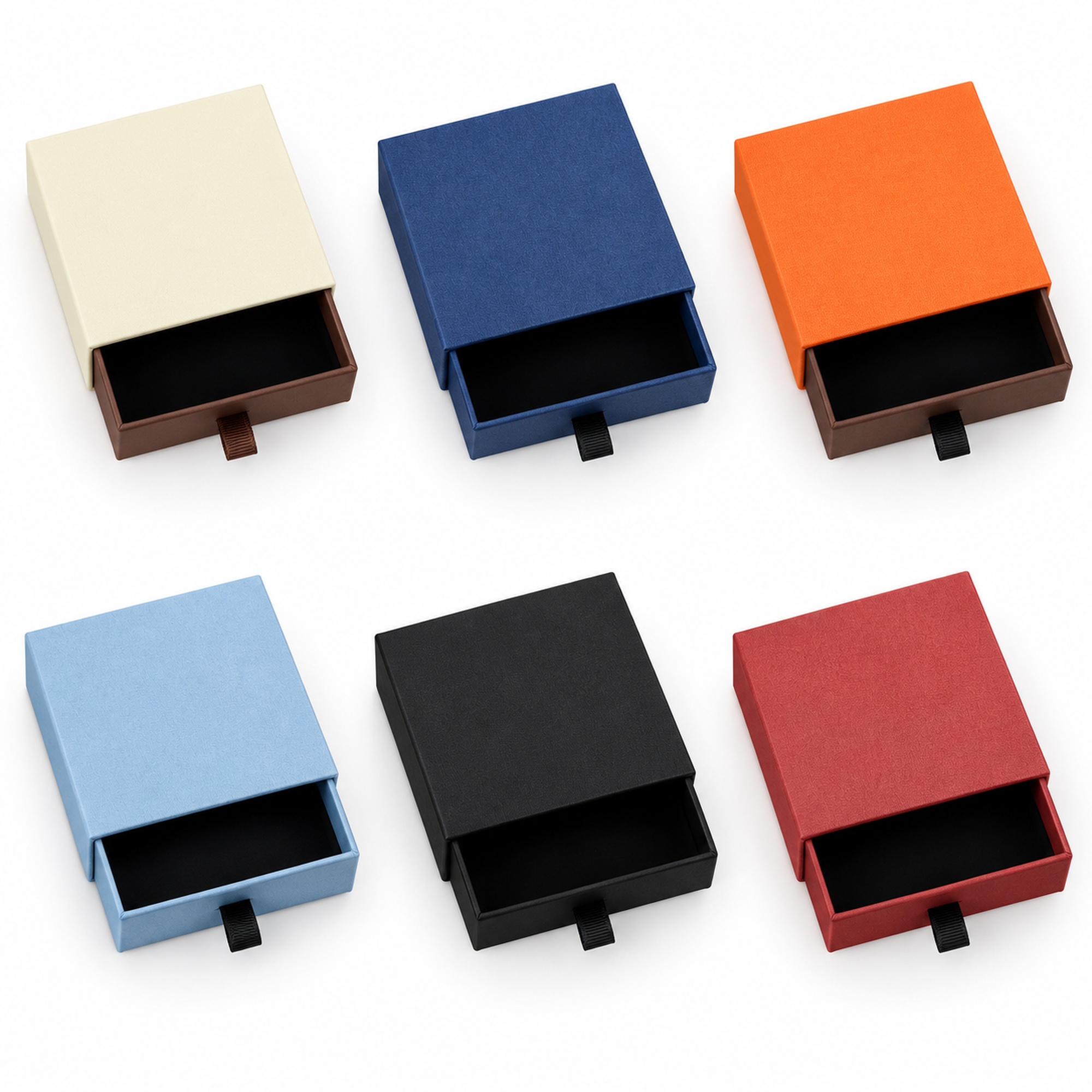 Custom cream and brown drawer jewelry box style and color options