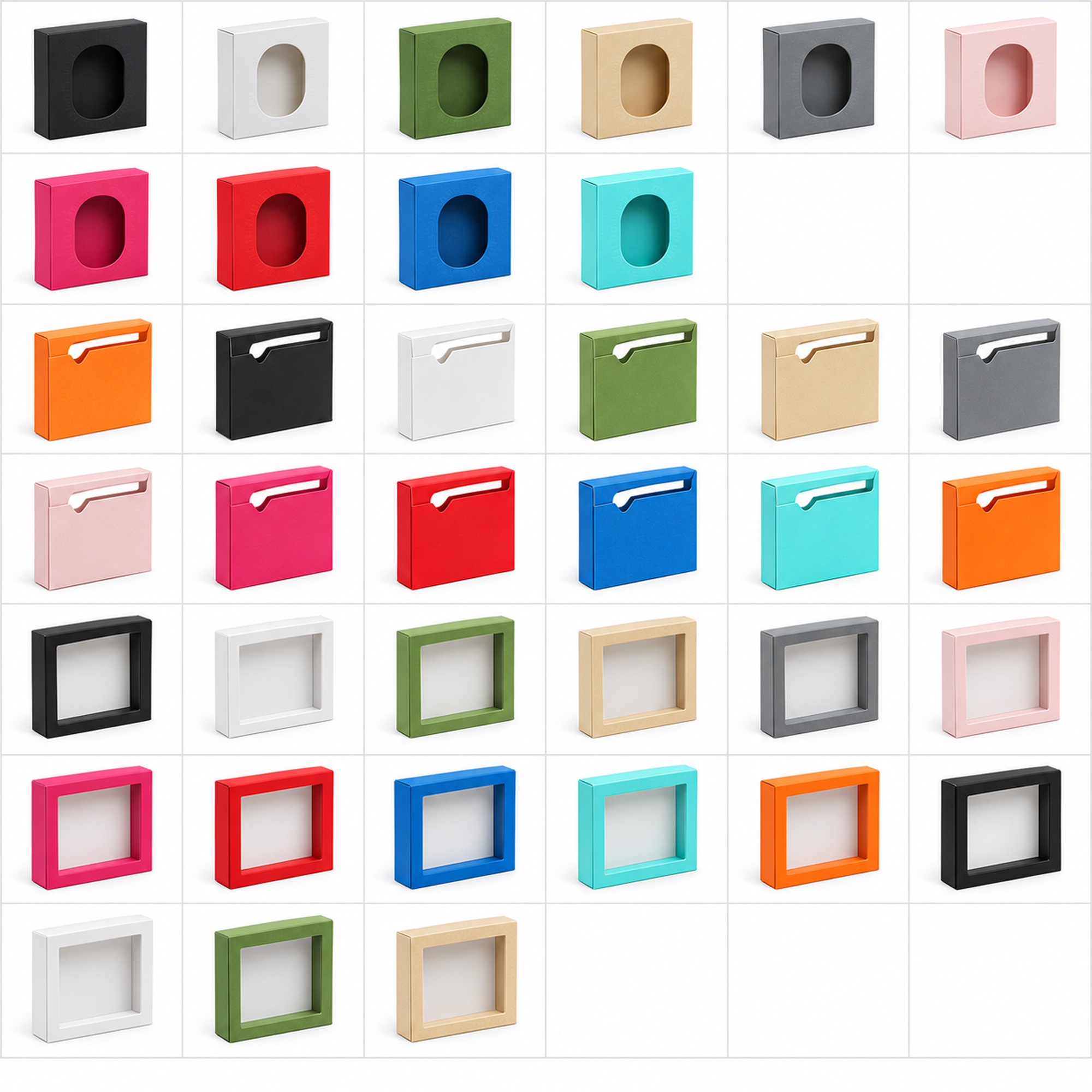 Custom rounded window jewelry packaging box style and color options