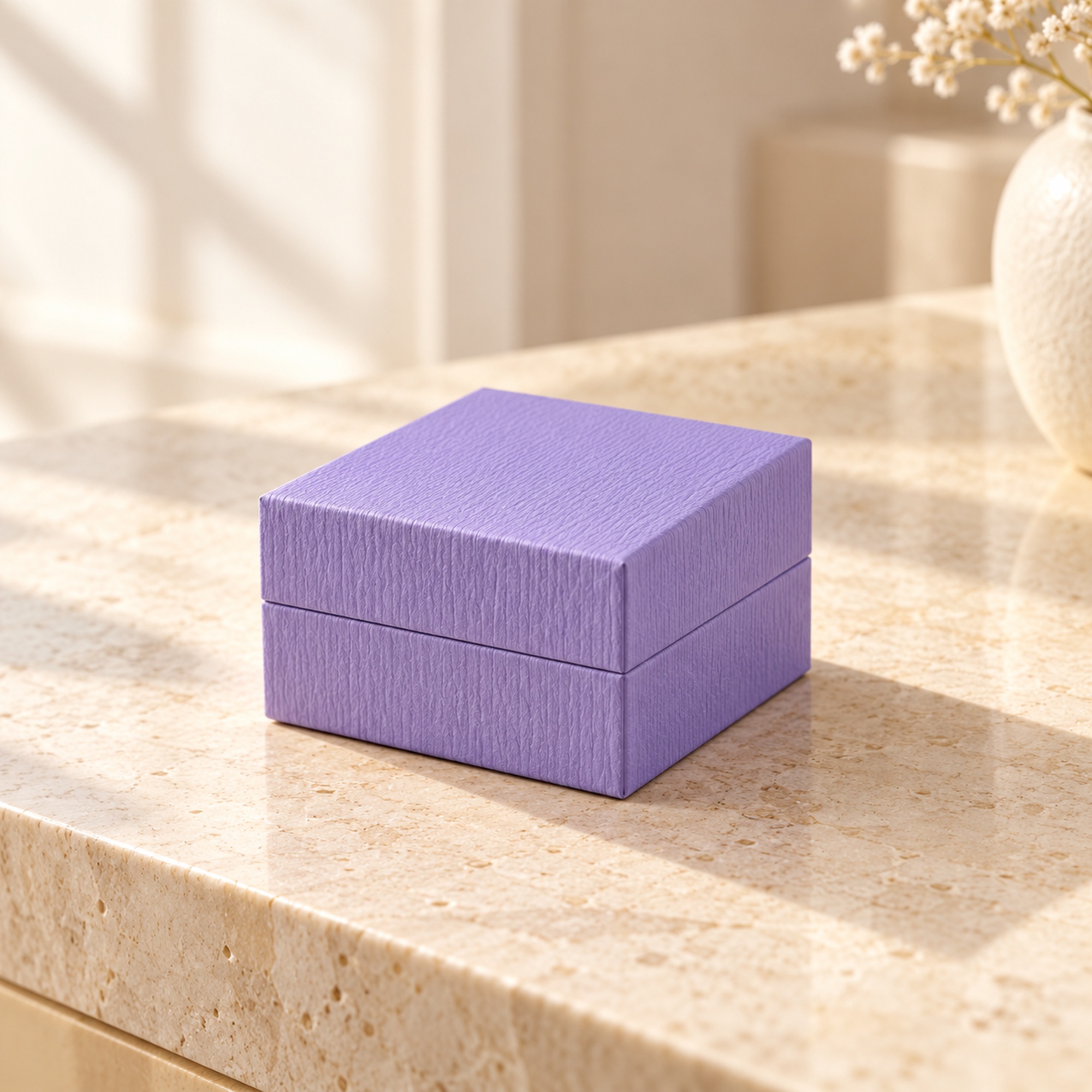 Purple Cloud-Texture Jewelry Box presentation setting